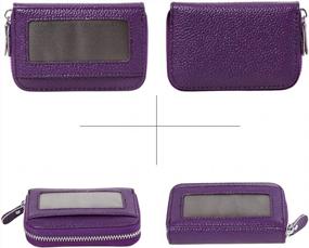 img 2 attached to Women'S RFID Blocking 12 Slots Credit Card Holder Leather Accordion Wallet