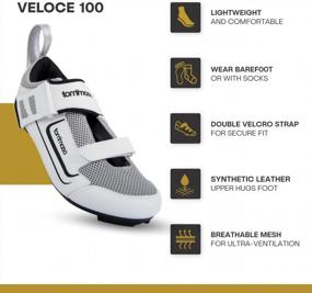 img 3 attached to 🚲 Tommaso Veloce II Cycling Shoes - Stylish Ride for Men and Women - Peloton Shoes for Triathlon, Road Biking, and Indoor Cycling - Compatible with Look Delta, SPD, and SPD-SL Cleats - White/Black