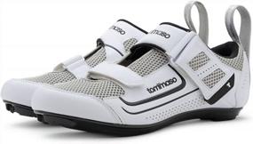 img 4 attached to 🚲 Tommaso Veloce II Cycling Shoes - Stylish Ride for Men and Women - Peloton Shoes for Triathlon, Road Biking, and Indoor Cycling - Compatible with Look Delta, SPD, and SPD-SL Cleats - White/Black