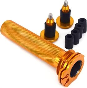 img 3 attached to JFG RACING Gold CNC Aluminum Billet Twister Throttle Tube Bar Ends Cap Plugs - RMZ250 2004-2006 RMZ450 2005-2006 2008-2017 RMX450Z 2010-2016 250SB 2004-2006