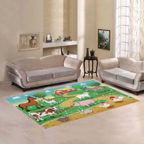 img 1 attached to Spruce-Up Your Dining Room With InterestPrint'S Colorful Animal Farm Area Rug - Perfect For Kids' Playtime!
