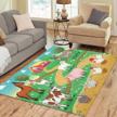 spruce-up your dining room with interestprint's colorful animal farm area rug - perfect for kids' playtime! logo