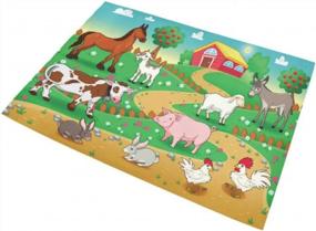 img 2 attached to Spruce-Up Your Dining Room With InterestPrint'S Colorful Animal Farm Area Rug - Perfect For Kids' Playtime!