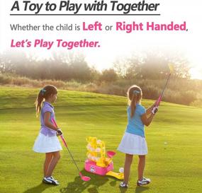 img 1 attached to Pink Golf Toy Set For Girls: IPlay, ILearn'S Outdoor Sport Toys With Unicorn Sticker, Left & Right Glub Head For Indoor And Outdoor Play - Perfect Birthday Gift For Toddler Child Aged 3-8!