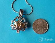 img 1 attached to Lotus Flower Pendant Necklace with Mini Urn - Memorial Ash Jewelry for Cremation Ashes review by Julpikz Bellemy