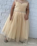img 1 attached to 👑 Glamulice Princess Wedding Dress: Embroidered Flower Sparkle Tulle Birthday Party Gown for Girls review by Tammy Hines