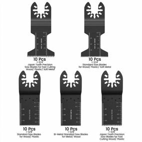 img 3 attached to Efficiently Cut Wood With HOTBEST 50-Pack Bi-Metal Oscillating Saw Blades For Multiple Brands