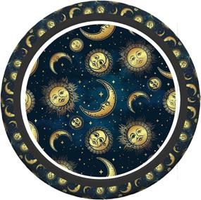 img 4 attached to 🌙 Enhance Your Car's Style and Comfort: Boho Moon Sun Star Neoprene Steering Wheel Cover - Universal Fit for Cars, Trucks, and SUVs