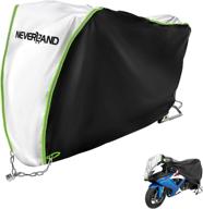 waterproof neverland motorcycle cover - heavy duty outdoor rain uv dust proof moped cover with reflective design & lock hole for harley davidson, honda, suzuki, kawasaki, yamaha логотип