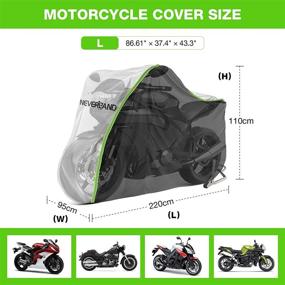 img 3 attached to Waterproof Neverland Motorcycle Cover - Heavy Duty Outdoor Rain UV Dust Proof Moped Cover with Reflective Design & Lock Hole for Harley Davidson, Honda, Suzuki, Kawasaki, Yamaha