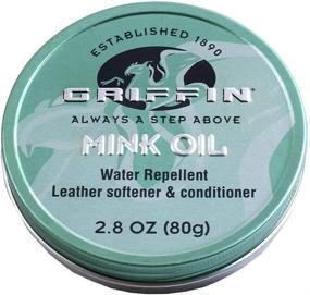 img 4 attached to 👢 GRIFFIN Mink Oil - Leather Conditioner and Softener - Water Repellent and Weather Protector - for Shoes, Boots, Handbags, and Leather Goods (2.8 oz) - Made in USA