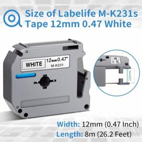 img 2 attached to 20 Pack Labelife M-K231 Label Tape Replacement For Brother P Touch M Tape 12Mm 0.47 White M231 MK231 M-231 M-K231S Compatible For Brother Ptouch PT-65 PT-M95 PT-85 PT-75 Label Maker Tape Refills