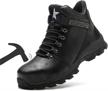 men's steel toe safety work shoes - slip resistant, puncture proof, waterproof, breathable & lightweight logo