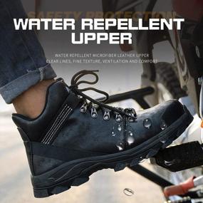 img 1 attached to Men'S Steel Toe Safety Work Shoes - Slip Resistant, Puncture Proof, Waterproof, Breathable & Lightweight