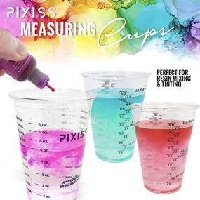 img 2 attached to 🔶 Clear Plastic 10-Ounce Disposable Epoxy Resin Mixing Cups 50-Pack - Graduated Measurements in ML and OZ for Paint, Epoxy Resin Art Supplies - Ideal for Cooking, Baking, and Multipurpose Mixing