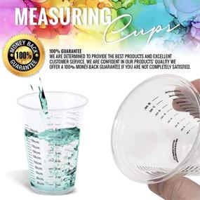 img 1 attached to 🔶 Clear Plastic 10-Ounce Disposable Epoxy Resin Mixing Cups 50-Pack - Graduated Measurements in ML and OZ for Paint, Epoxy Resin Art Supplies - Ideal for Cooking, Baking, and Multipurpose Mixing