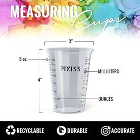 img 3 attached to 🔶 Clear Plastic 10-Ounce Disposable Epoxy Resin Mixing Cups 50-Pack - Graduated Measurements in ML and OZ for Paint, Epoxy Resin Art Supplies - Ideal for Cooking, Baking, and Multipurpose Mixing