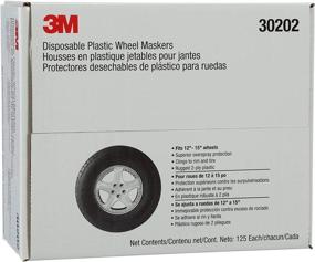 img 1 attached to 🔵 3M Disposable Plastic Wheel Maskers, 12-15 inch, 125/box, 1 case