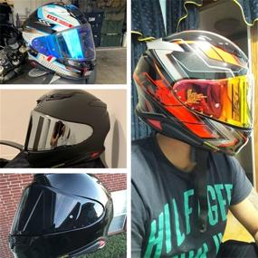 img 2 attached to 🔥 SMT GEAR Z8 RF1400 NXR2 CWR-F2 Helmet Shield Sunscreen Motorcycle Helmet Visor Windshield Uv Protection Moto Accessories (Smoke), Universal Size" - "SMT GEAR Z8 RF1400 NXR2 CWR-F2 Helmet Shield Sunscreen Motorcycle Helmet Visor Windshield UV Protection Moto Accessories (Smoke), Universal Size