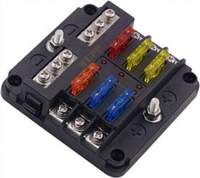 img 4 attached to WUPP Waterproof 12 Volt Fuse Block With LED Warning Indicator For Car, Marine, RV, And Truck - Includes Fuses And Negative Bus Fuse Box