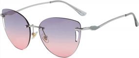 img 4 attached to LIFOOST UV400 Oversized Metal Frame Sunglasses For Men & Women - Trendy Vintage Driving Shades.