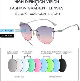 img 2 attached to LIFOOST UV400 Oversized Metal Frame Sunglasses For Men & Women - Trendy Vintage Driving Shades.