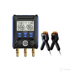 img 4 attached to 🌡️ Xetron HVAC Digital Manifold Gauge with CE Certification: A/C R410a R134a R22 Compatibility, 2 Wired Temp Clamp Probes, Temp Compensation, High/Low Side Subcool Superheat, Pressure Vacuum Refrigeration System