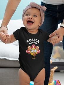 img 3 attached to Adorable Gobble Turkey Baby Bodysuit For Your Little One'S 1St Thanksgiving!