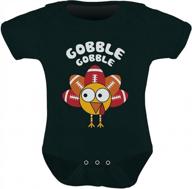 adorable gobble turkey baby bodysuit for your little one's 1st thanksgiving! logo