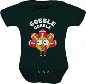 img 4 attached to Adorable Gobble Turkey Baby Bodysuit For Your Little One'S 1St Thanksgiving!