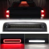 🚨 r&amp;f auto led strobe third brake light for ram 1500 2500 3500 4500 5500, 2010-2018 - f1 style red flash smoked high mounted stop lights with foam gaskets - roof cargo light for pickup truck логотип