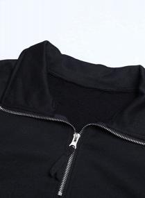 img 1 attached to Women'S Casual Solid Hoodies With Pockets - Long Sleeves Collar Quarter 1/4 Zip Pullover Sweatshirts (S-2XL)