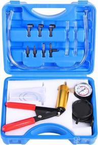 img 4 attached to 🔵 YSTOOL Brake Clutch Fluid Hand Pump Vacuum Bleeder Tool Kit for Auto Car Truck Motorcycle with Power Steering Fluid Bleeding Set, Brake Oil Change, and Hand Pump Jar Adapters (Blue)