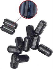 img 3 attached to 🔒 10PCS Snap-On Ferrite Ring Core Bead Choke: Effective RFI EMI Noise Suppressor Cable Clip (9MM Diameter)