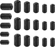 🔒 10pcs snap-on ferrite ring core bead choke: effective rfi emi noise suppressor cable clip (9mm diameter) logo