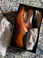 img 1 attached to 💼 Premium Quality FRASOICUS Wingtip Leather Shoes for Men - Size 10 review by Richard Bowens