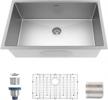 upgrade your kitchen with torva 32-inch undermount sink - high-quality stainless steel single bowl, 16 gauge, deep basin logo