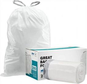 img 4 attached to Convenient & Durable: Plasticplace Simplehuman Code Y Compatible Drawstring Trash Bags - 100 Pack