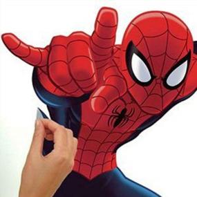 img 3 attached to Преобразите свою комнату с помощью RoomMates Ultimate Spiderman: гигантская наклейка на стену из кожуры и палочки