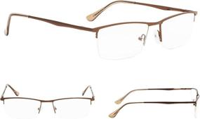 img 2 attached to 👓 3-Pack of Gr8sight Half-Rim Reading Glasses with Spring Hinges for Women and Men