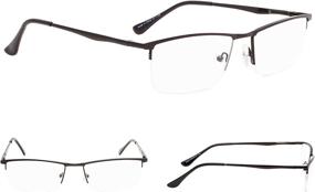 img 3 attached to 👓 3-Pack of Gr8sight Half-Rim Reading Glasses with Spring Hinges for Women and Men