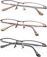 👓 3-pack of gr8sight half-rim reading glasses with spring hinges for women and men logo