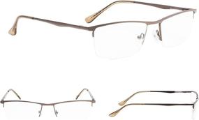 img 1 attached to 👓 3-Pack of Gr8sight Half-Rim Reading Glasses with Spring Hinges for Women and Men