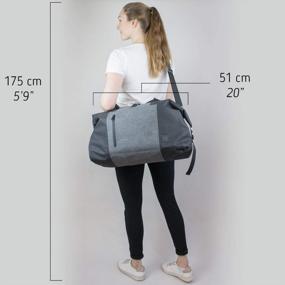 img 2 attached to The Friendly Swede Waterproof Duffle Bag - Urban Chic Overnight, Gym And Travel Bag For Women And Men With Laptop Pocket - 30L Capacity For Weekender Trips And Carry On - Exclusive HÅGA Design