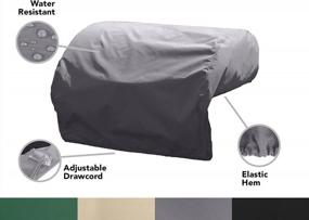 img 3 attached to Water-Resistant Built-In Grill Cover With Cinching Drawcord For Grill And Charcoal Heating - Covermates