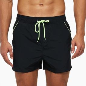 img 4 attached to Stay Stylish And Comfortable With AOTORR Men'S Quick Dry Swim Trunks With Back Zipper Pockets