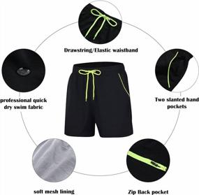 img 2 attached to Stay Stylish And Comfortable With AOTORR Men'S Quick Dry Swim Trunks With Back Zipper Pockets