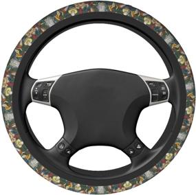 img 1 attached to Mushroom Cute Steering Wheel Cover: Universal Neoprene Protection for Cars, Trucks & SUVs - Anti-Slip, Stylish Wrap for Men & Women