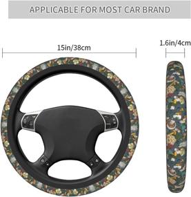 img 2 attached to Mushroom Cute Steering Wheel Cover: Universal Neoprene Protection for Cars, Trucks & SUVs - Anti-Slip, Stylish Wrap for Men & Women