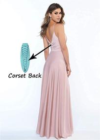 img 3 attached to Lilacer Spaghetti Bridesmaid Dresses Evening Women's Clothing ~ Dresses